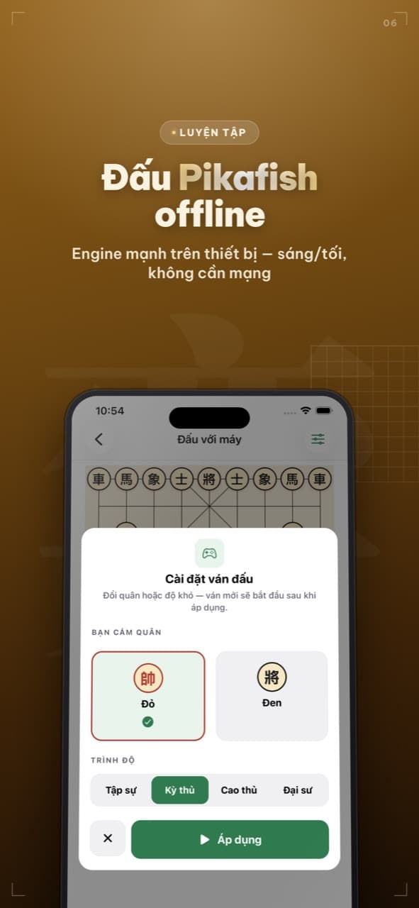 Cài đặt đấu Pikafish trên thiết bị